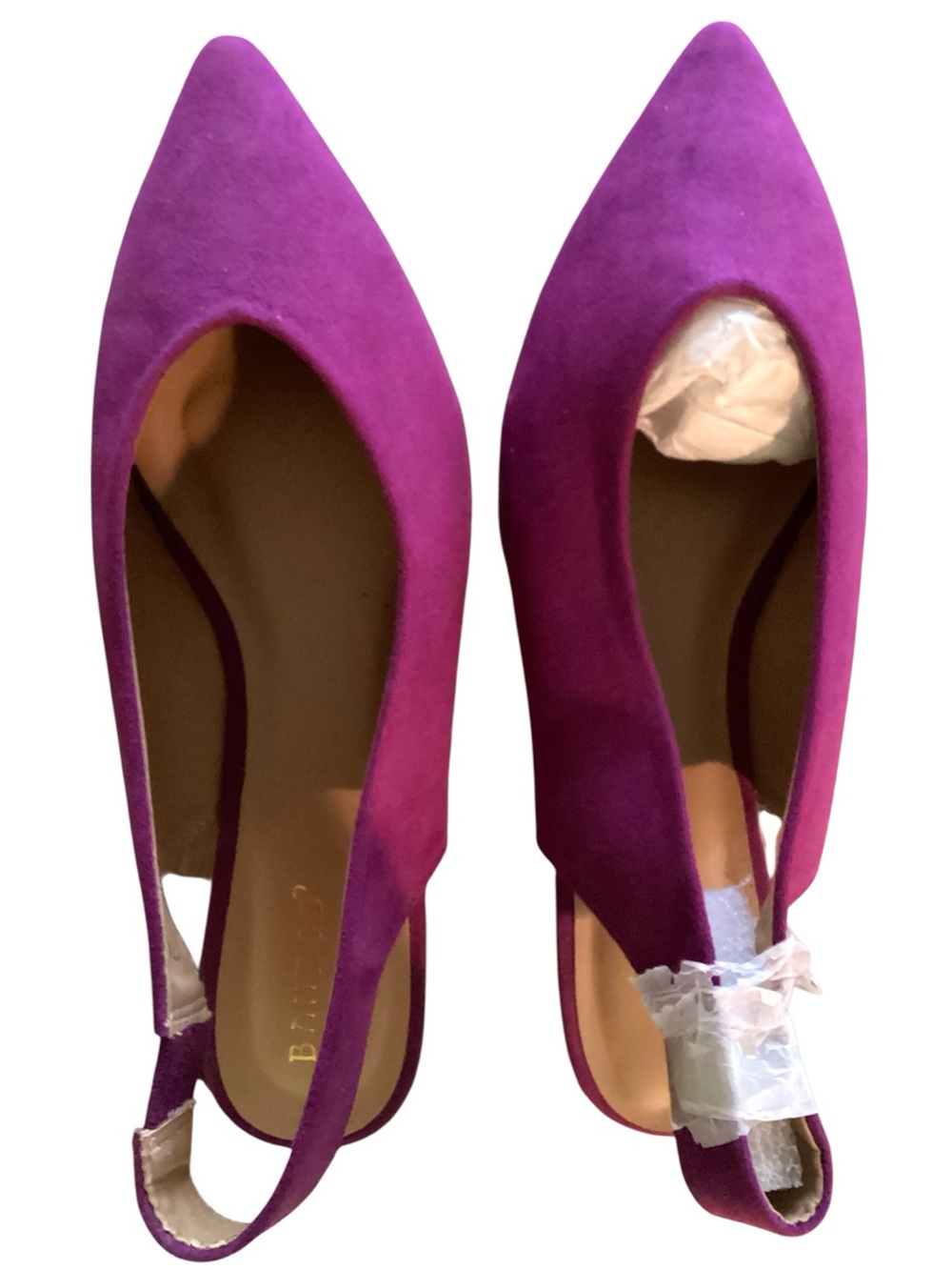 BAMBOO Slingback Pointed Toe Flats - Magenta